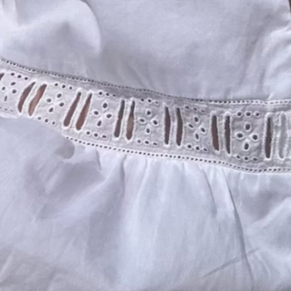 NWT Frankie's Bikinis Djerf Avenue Airy Poplin Buttoned Top DRESS White LG Large - Picture 5 of 8